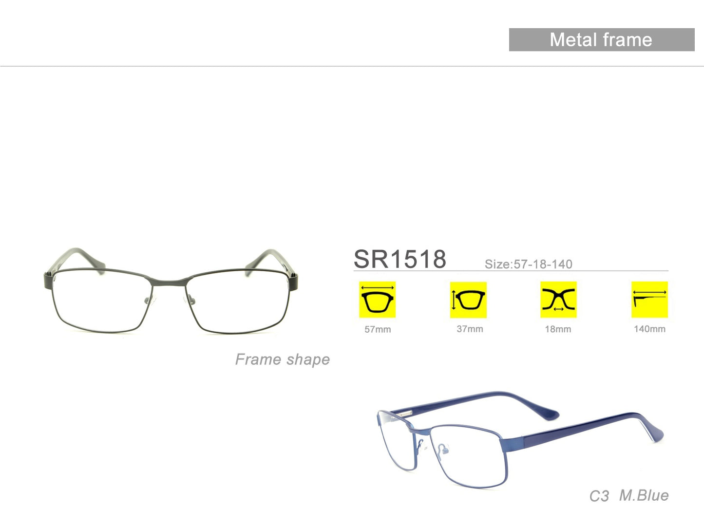 men's metal glasses frame